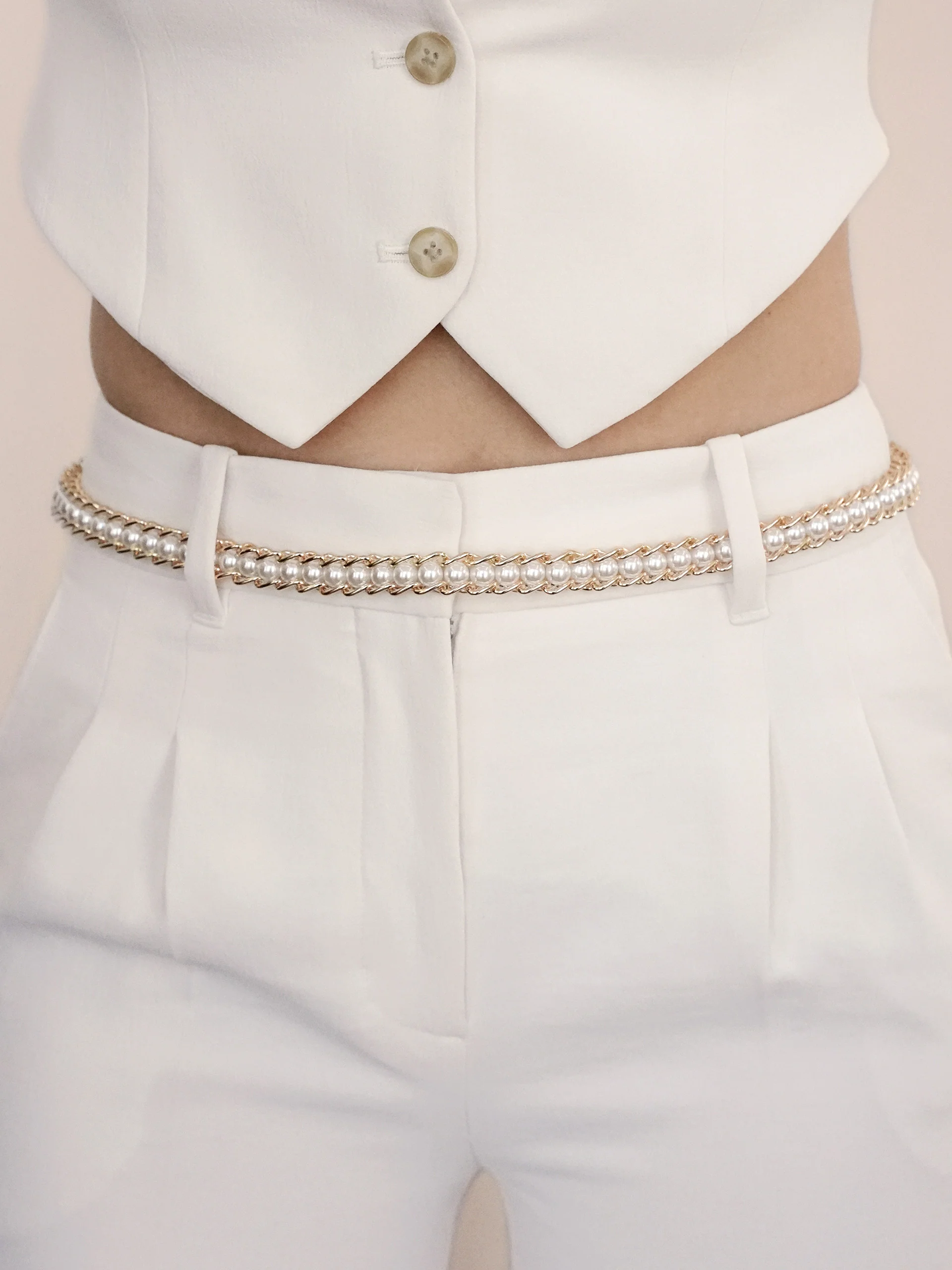 Pearl Row Waist Chain