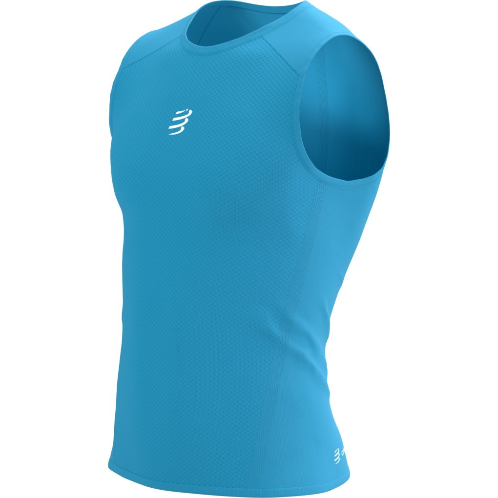 Compressport Trail Racing Tank Top Men - norse blue