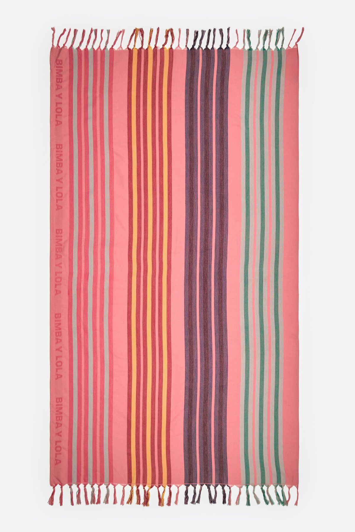 Pink striped towel