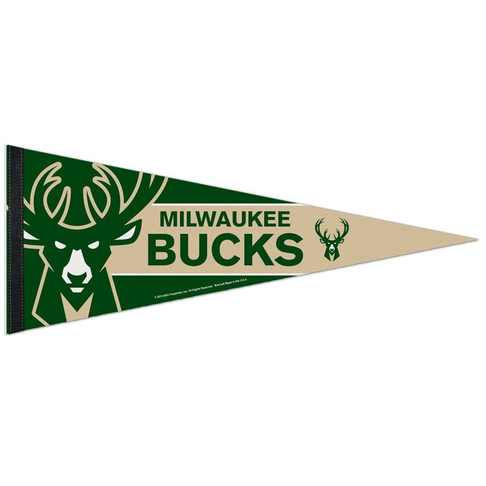 Milwaukee Bucks Big Logo Premium NBA Pennant