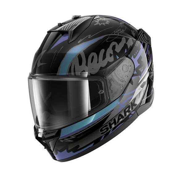 Shark D-SKWAL 3 STREETRUSH Full-Face Helmet – Black / GreenRef: Sh1844-C43335