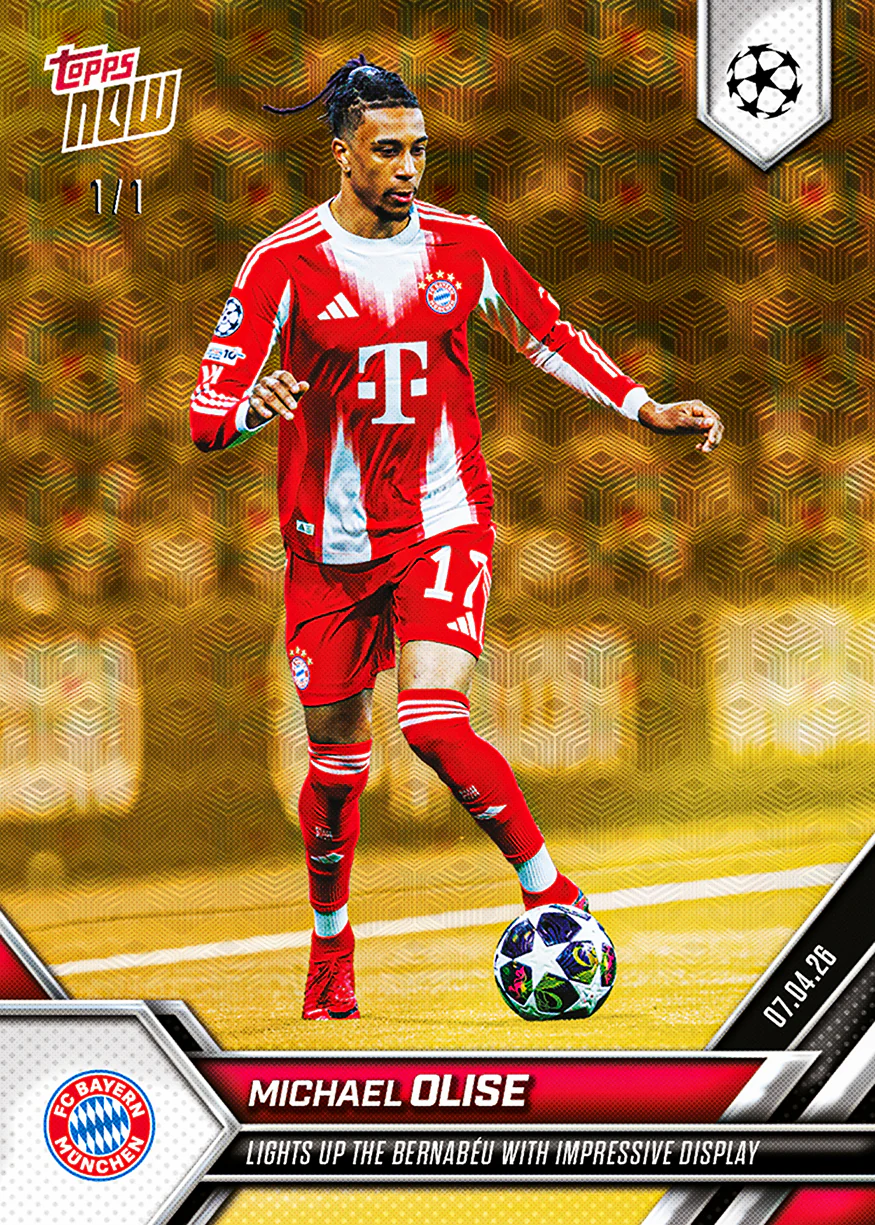 Michael Olise - 2025-26 UCL Topps NOW® - Card 118 - PR: 1414