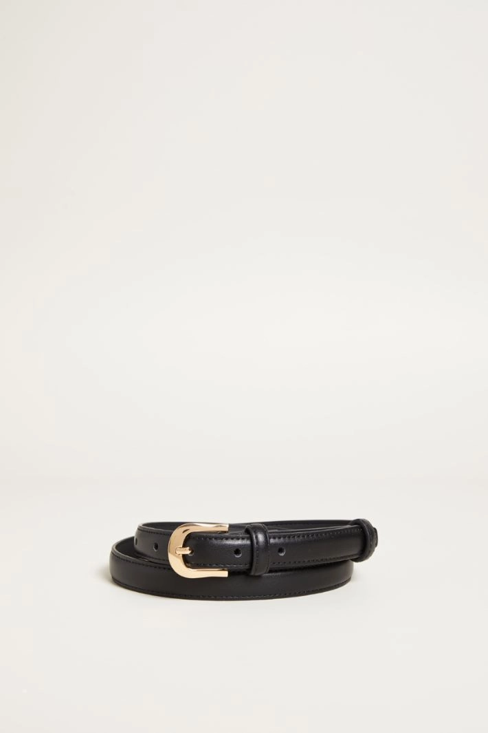 Thin coated belt - BLACK