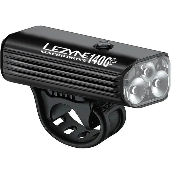 Lezyne Macro Drive 1400+ |  Strip Drive Pro 400+ Light Set - w/o StVZO - satin black / black
