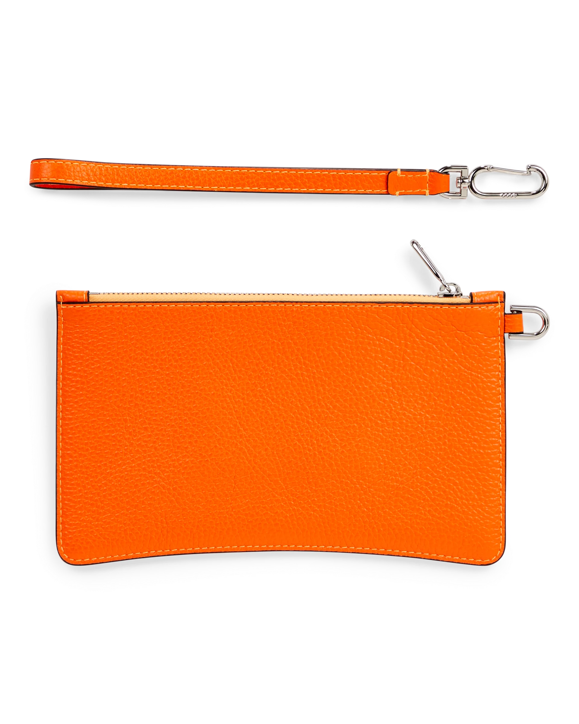 ECCO Wristlet Kleine Umhängetasche aus Leder Orange 14X23X1 cm