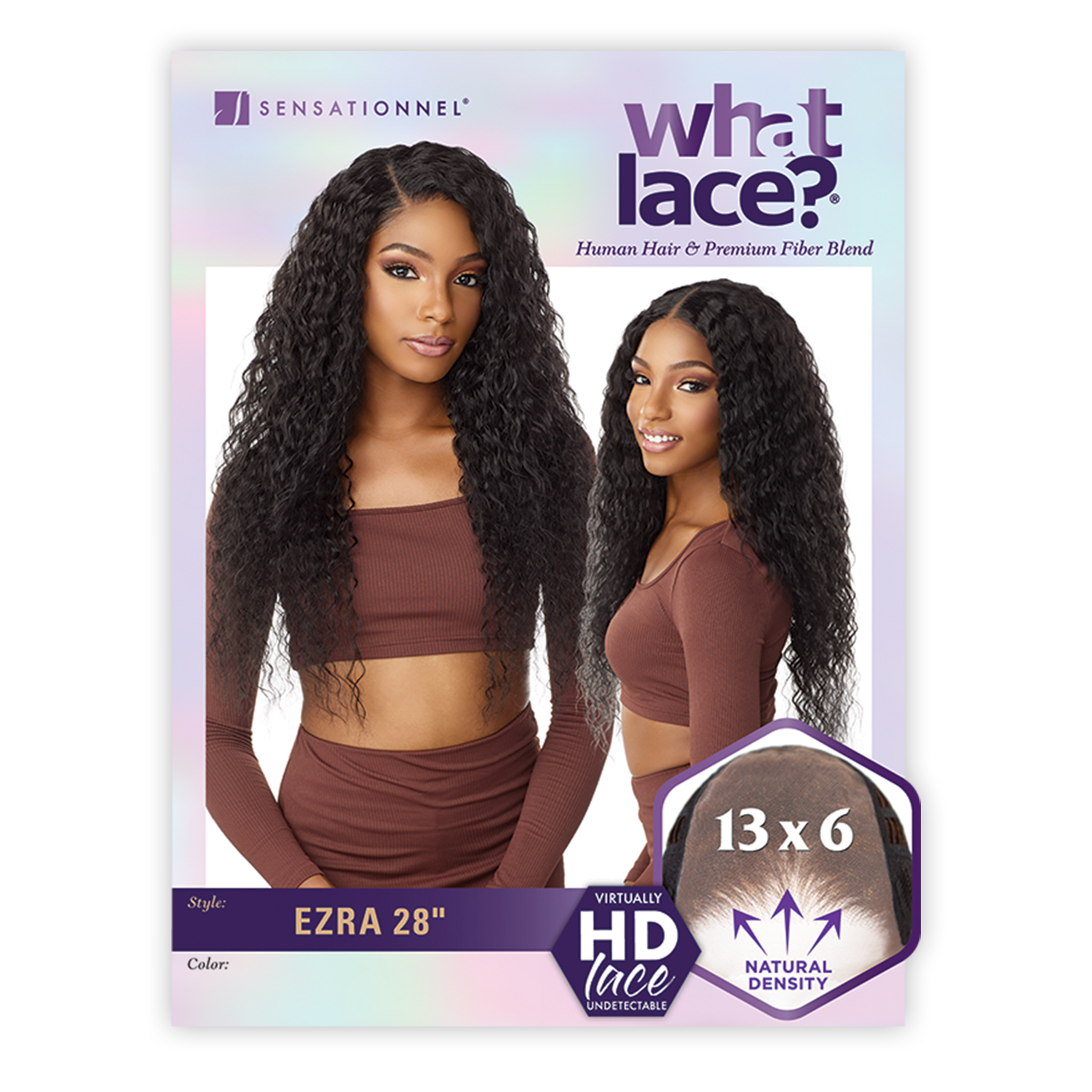 Sensationnel Human Hair Blend HD Lace Front Wig Cloud 9 What Lace 13X6 Ezra 28