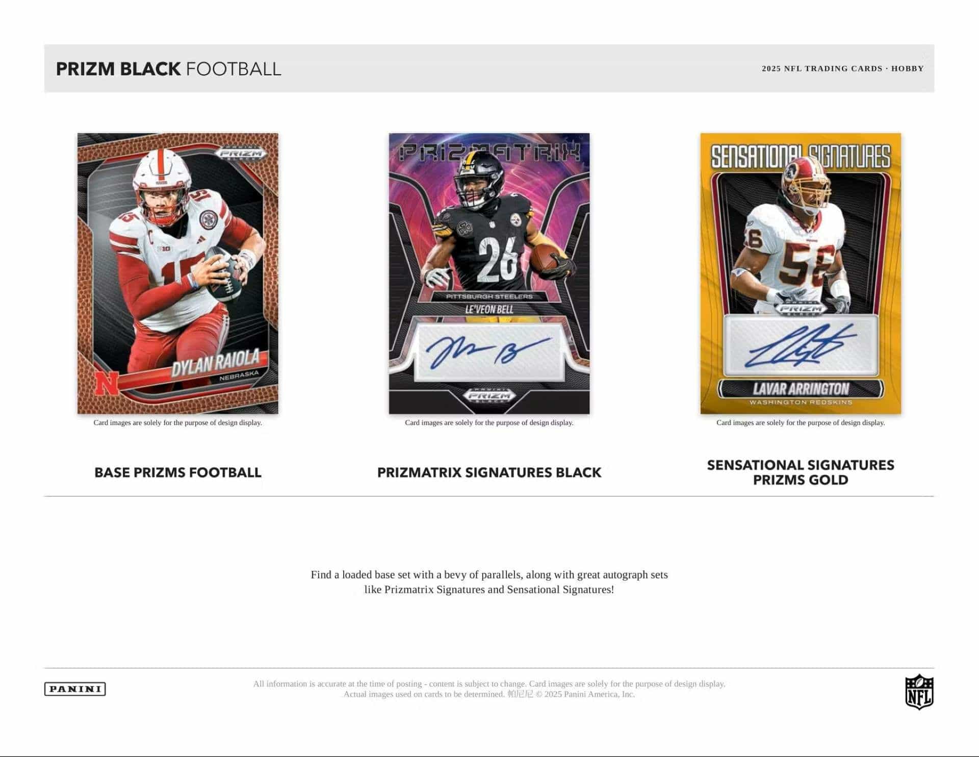 2025 Panini Prizm Black Football NFL Hobby Box