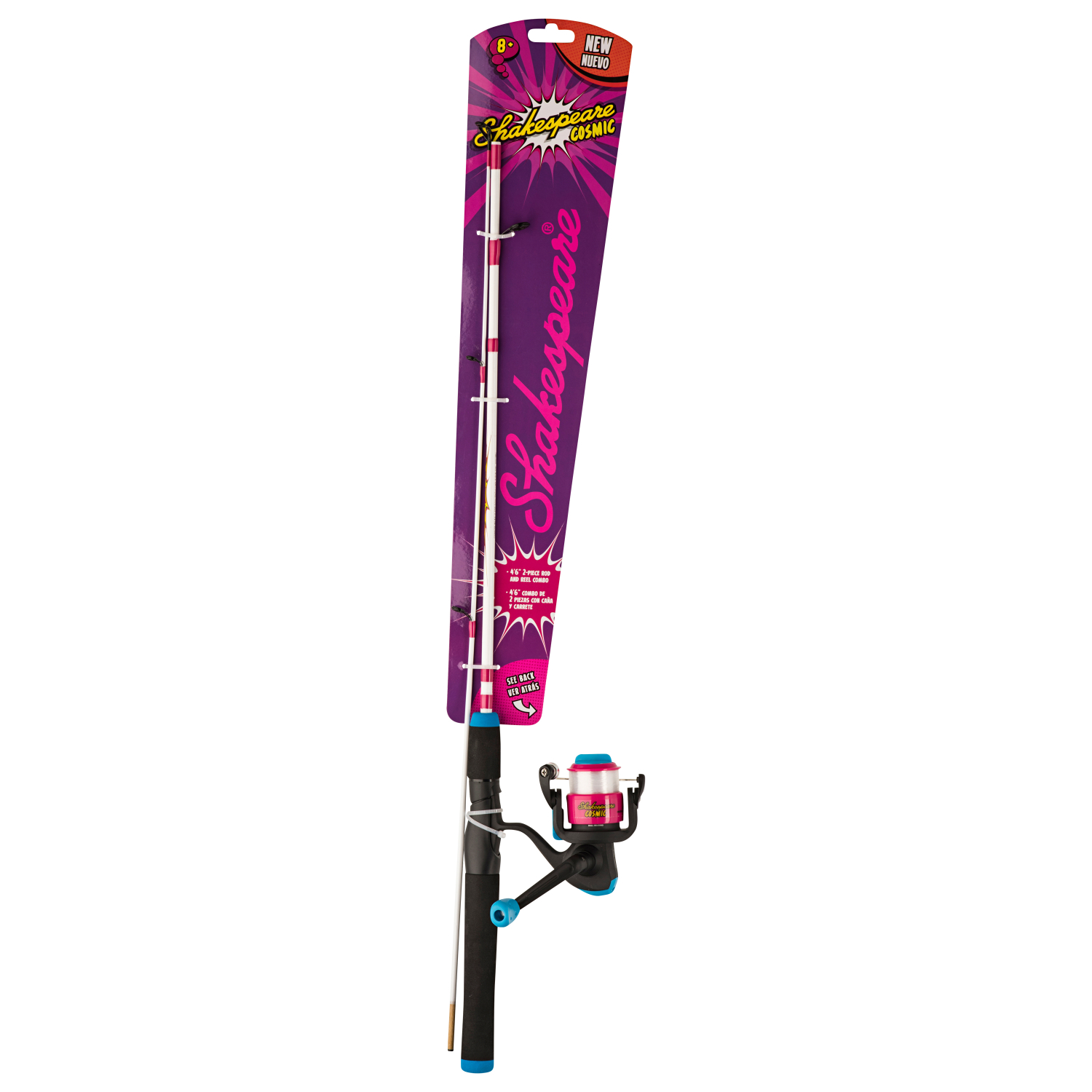 Shakespeare Spinning Combo Cosmic (pink, stationary reel)