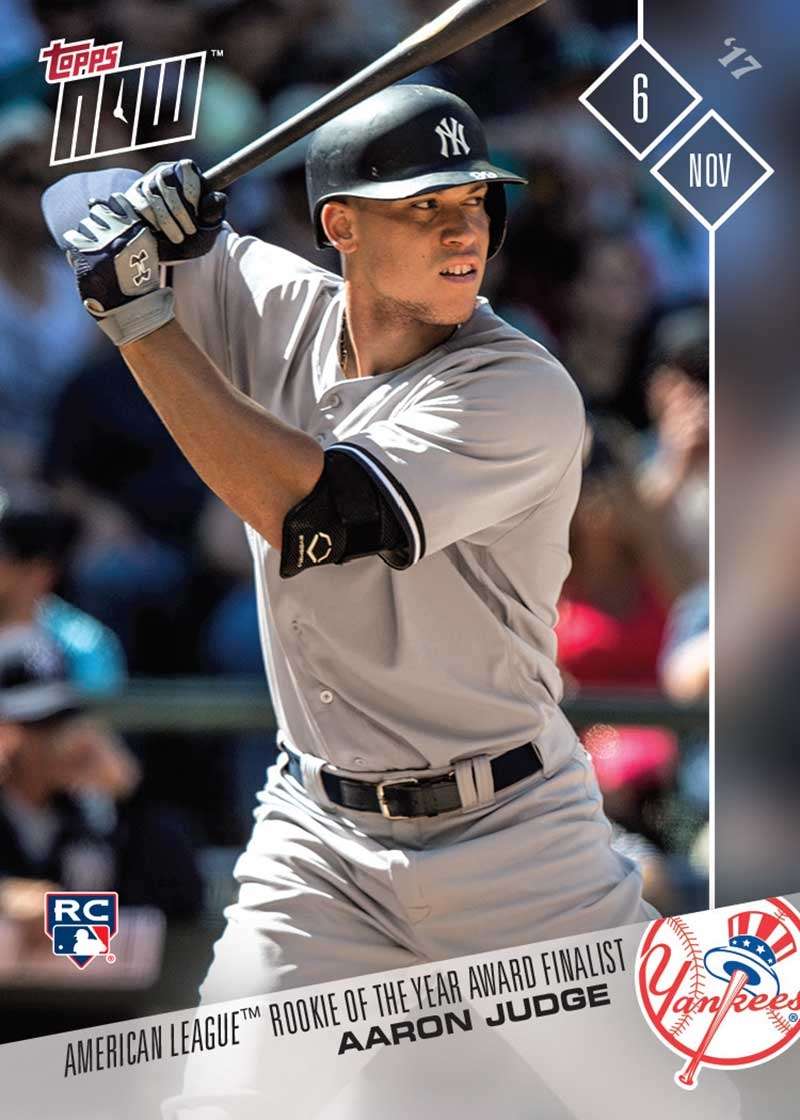 Aaron Judge - 11/13/2017 TOPPS NOW® Card - Print Run: 3771