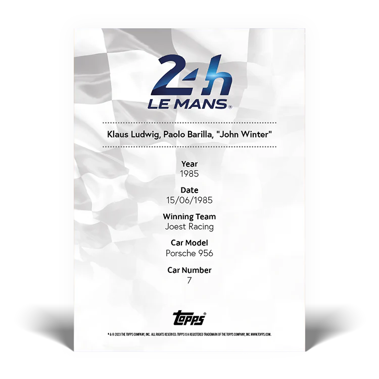 2023 Topps 24H of Le Mans Poster Art #40 - Topps UK