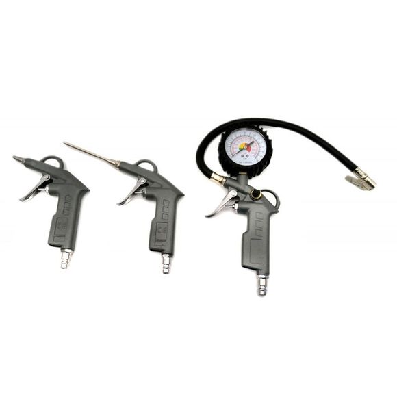 Brazoline Compressor - Inflator with 2 Blow Guns 15m Flexible Hose and Universal Pneumatic FittingsRef: BRZ0064 / 60050
