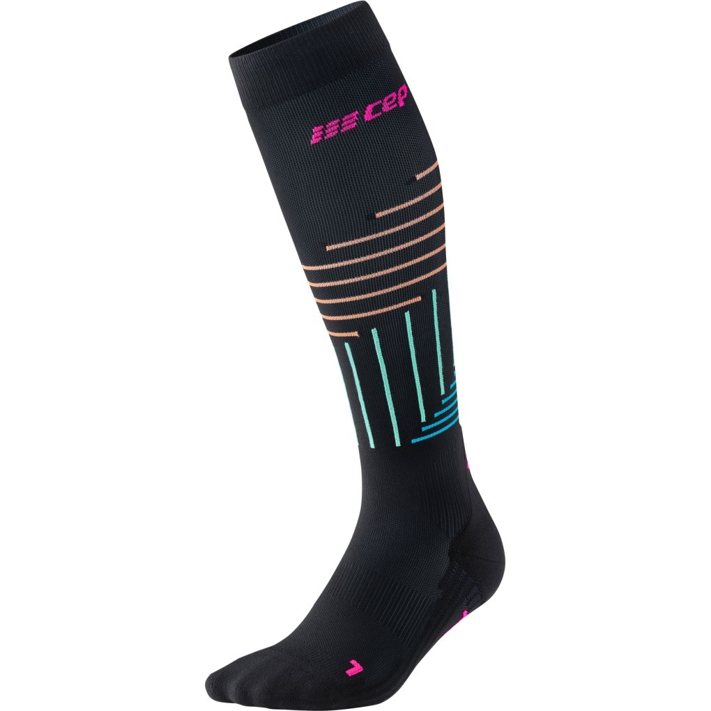CEP The Run Tall Compression Socks Limited 2024.2 Men - black/neon pink