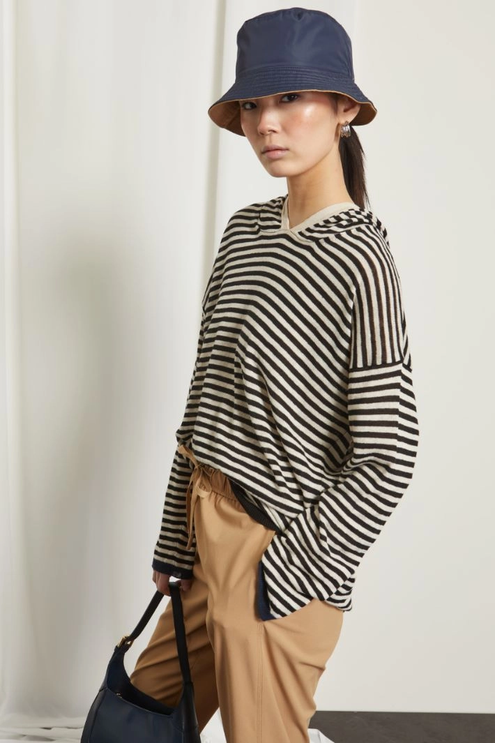 Cotton bucket bag - DARK BLUE