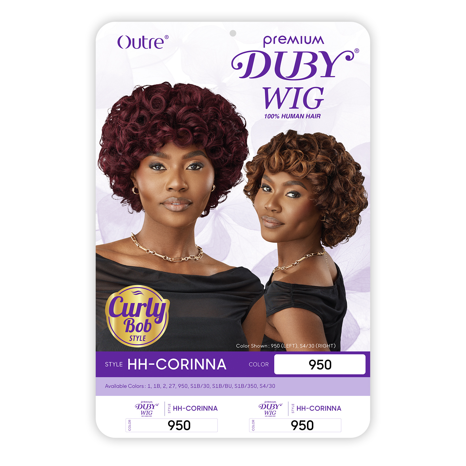 Outre Human Hair Premium Duby Wig Curly Bob Style HH-Corinna