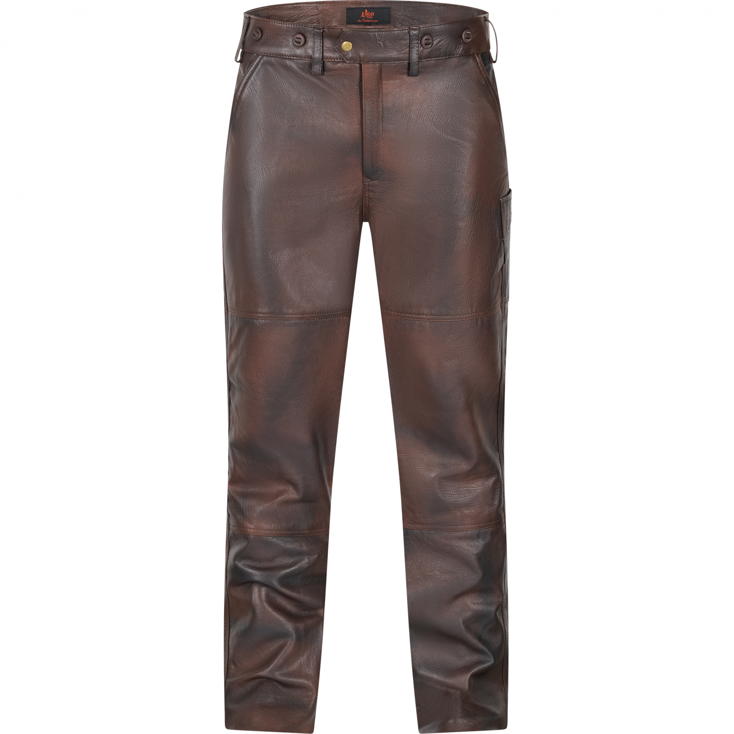 il Lago Prestige Goat Leather Trousers Men (Brown)