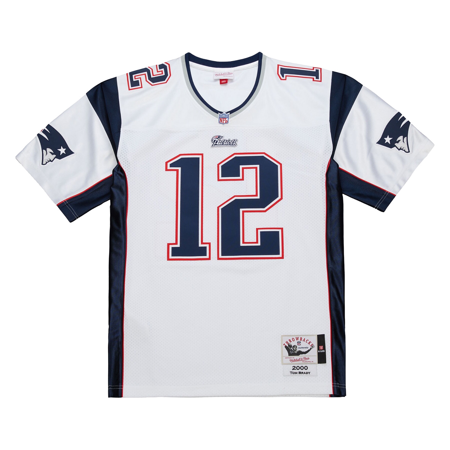 Tom Brady #12 New England Patriots 2000 Authentic Throwback NFL Jersey White