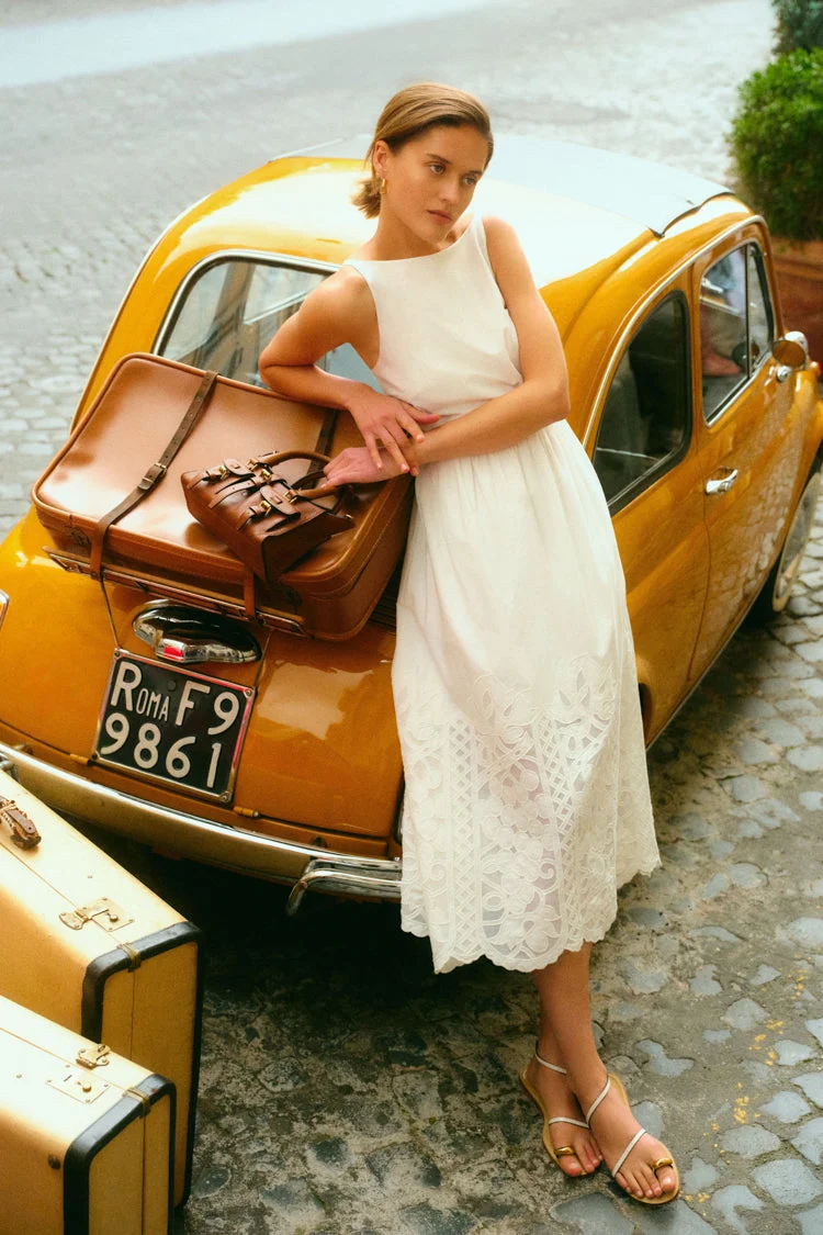 Corvina Embroidered Eyelet Manola Dress