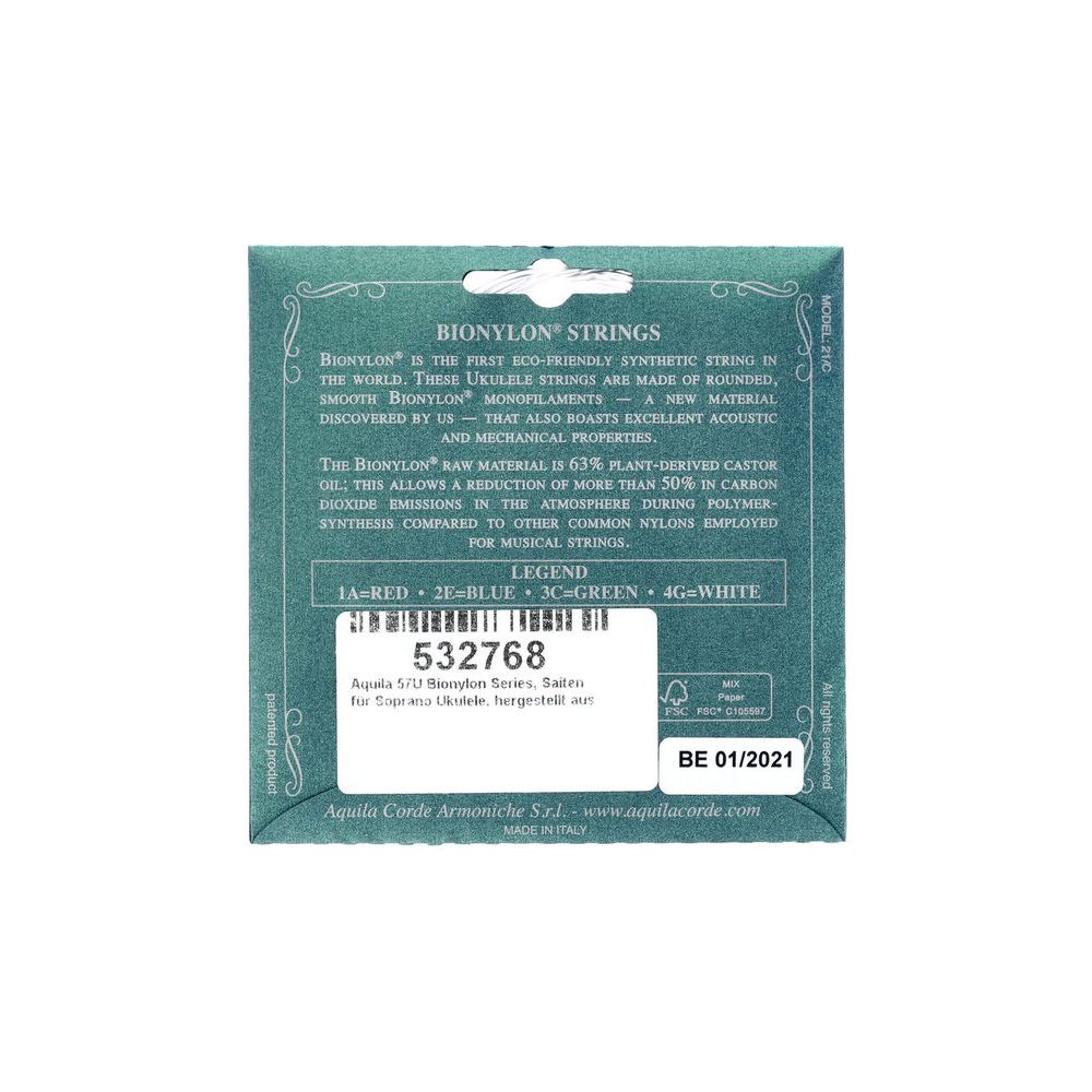 Aquila 57U Bionylon Ukulele Soprano – Thomann Ireland
