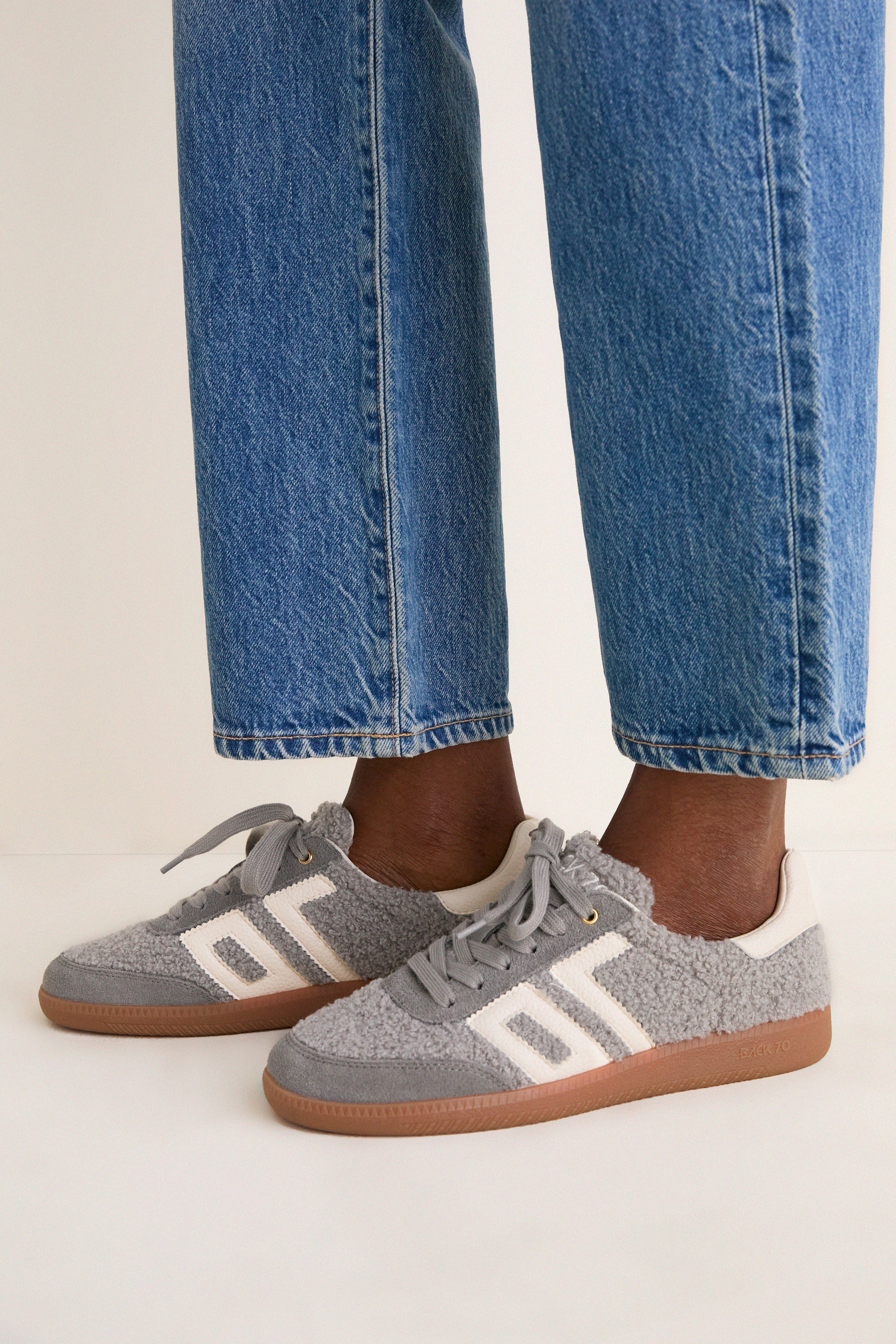 Sea White Teddy Sneakers