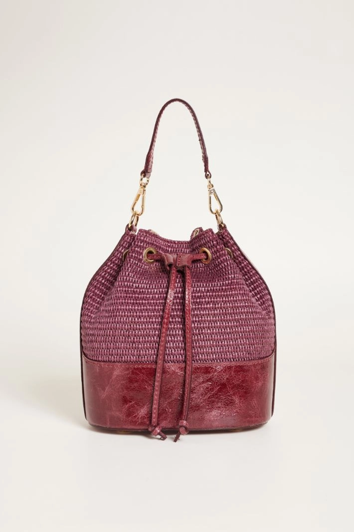 Straw bucket bag - BORDEAUX