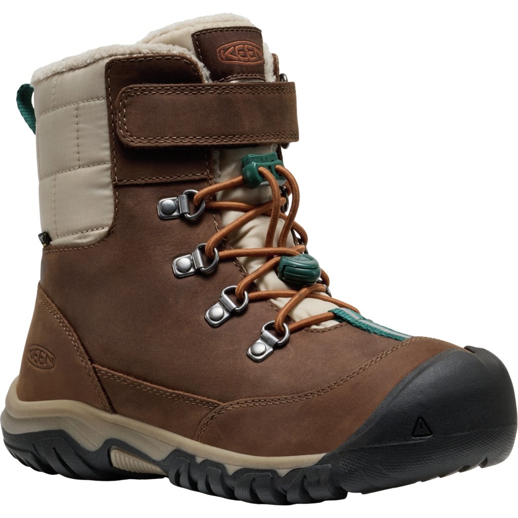 KEEN Kanibou Waterproof Winter Boots Youth - Dark Earth/Roasted Pecan