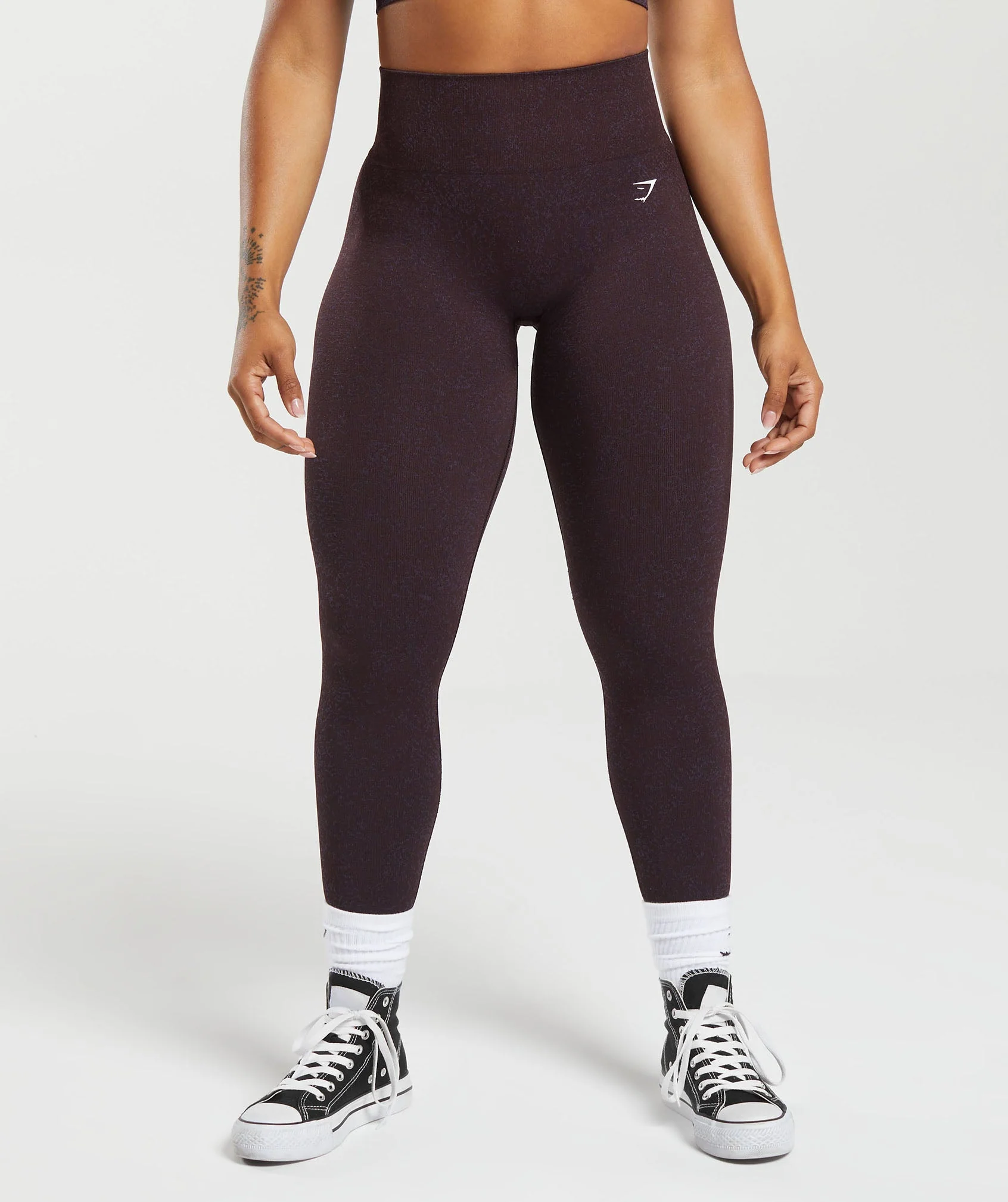 Adapt Fleck Seamless Leggings Plum Brown/Dewberry Purple