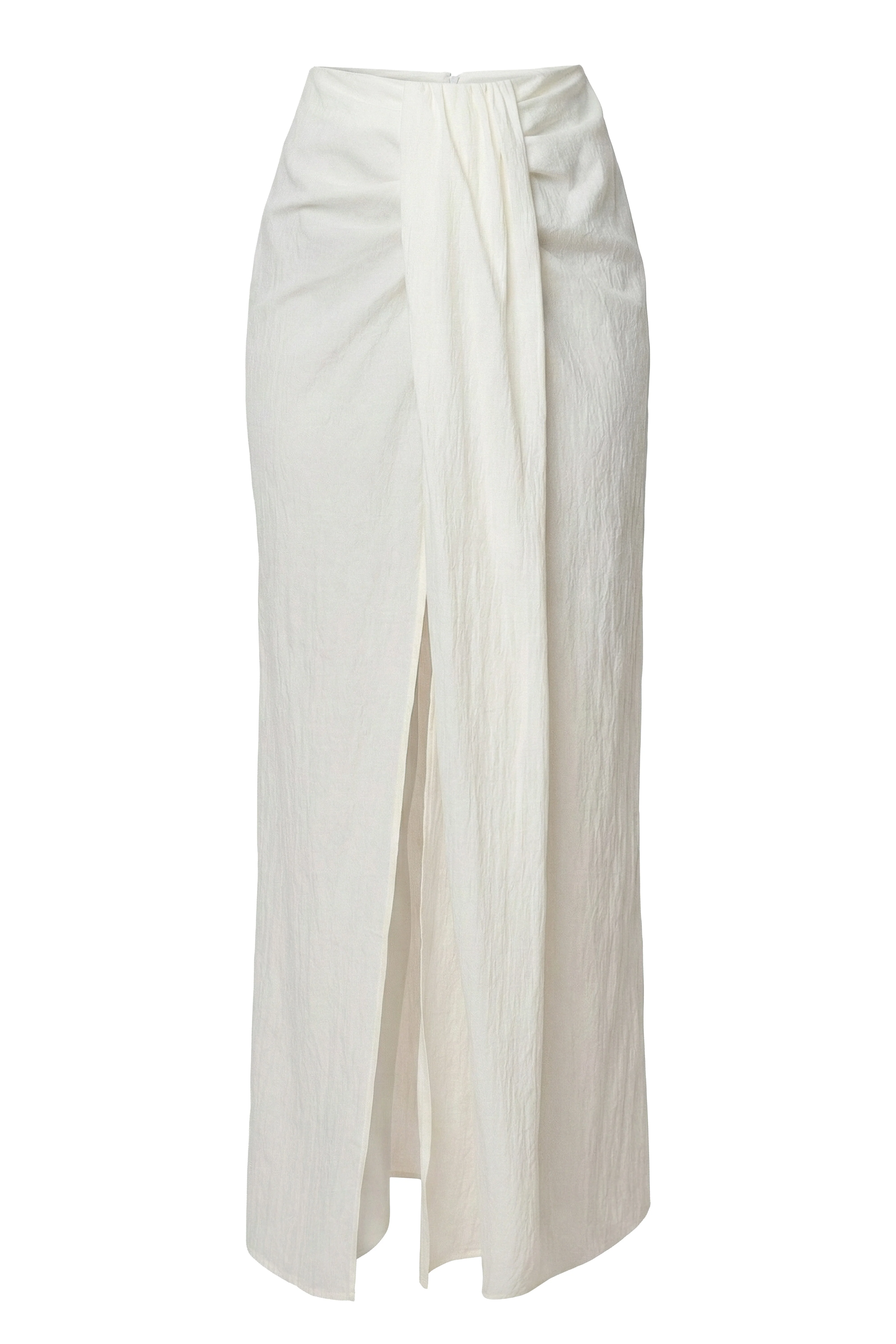 Ivory Flowing Elegance Maxi Skirt