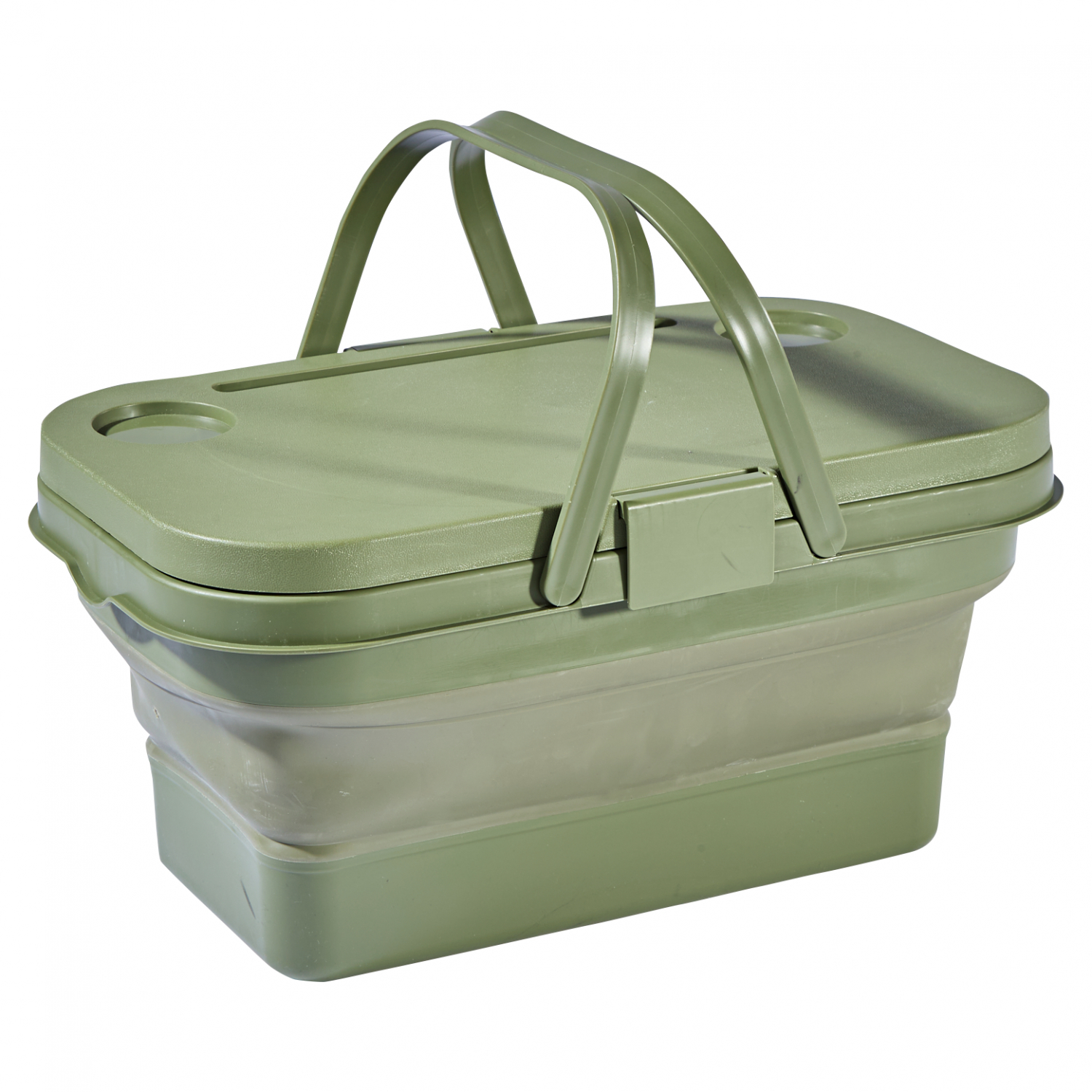 Foldable bucket with table