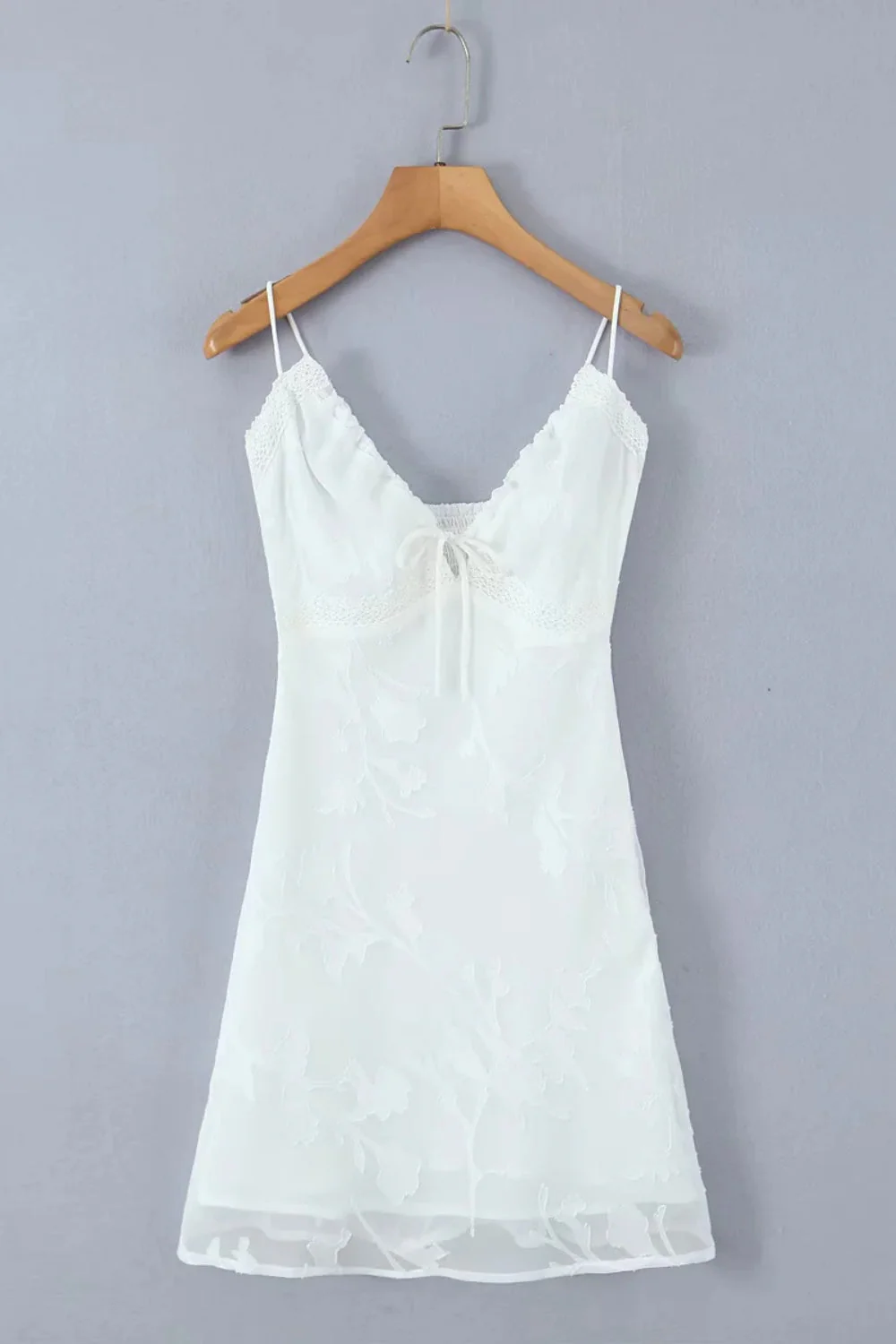 Sexy V-neck Lace Print Summer A-line Skirt