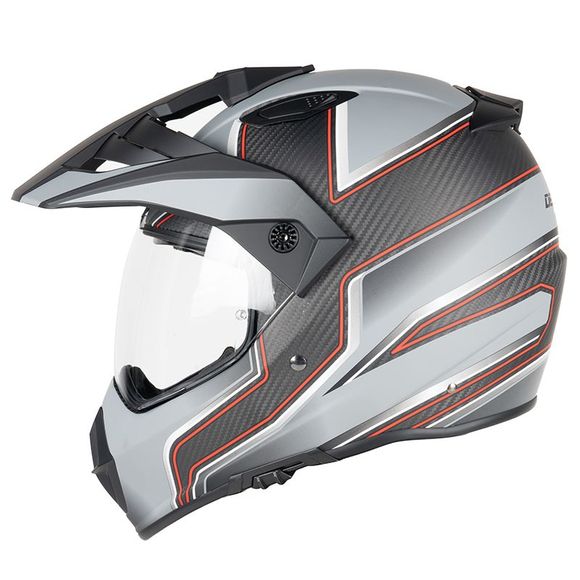 Casque intégral Dexter LADAK CARBON MATT 22.06 - Carbone / RougeRef : DX0450