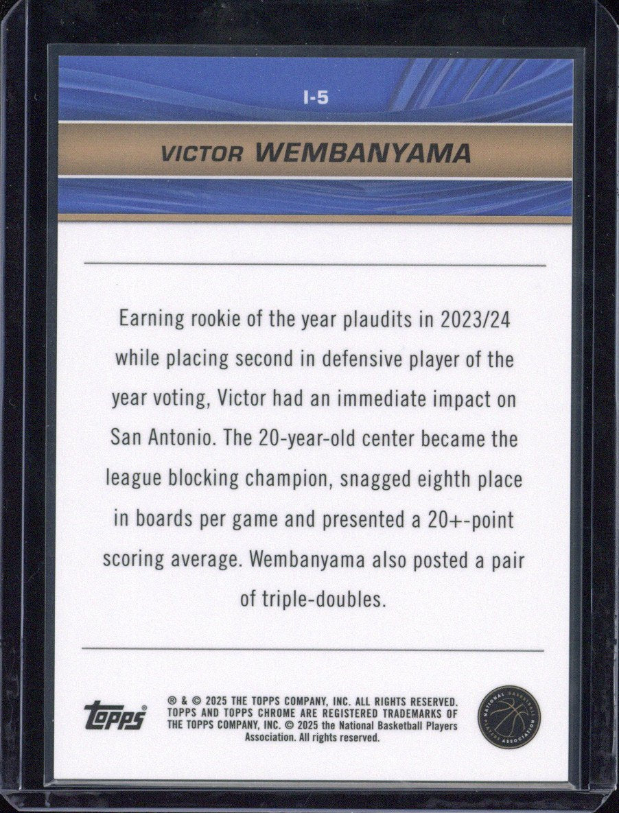 2025 Topps Chrome Infinity Victor Wembanyama #I-5