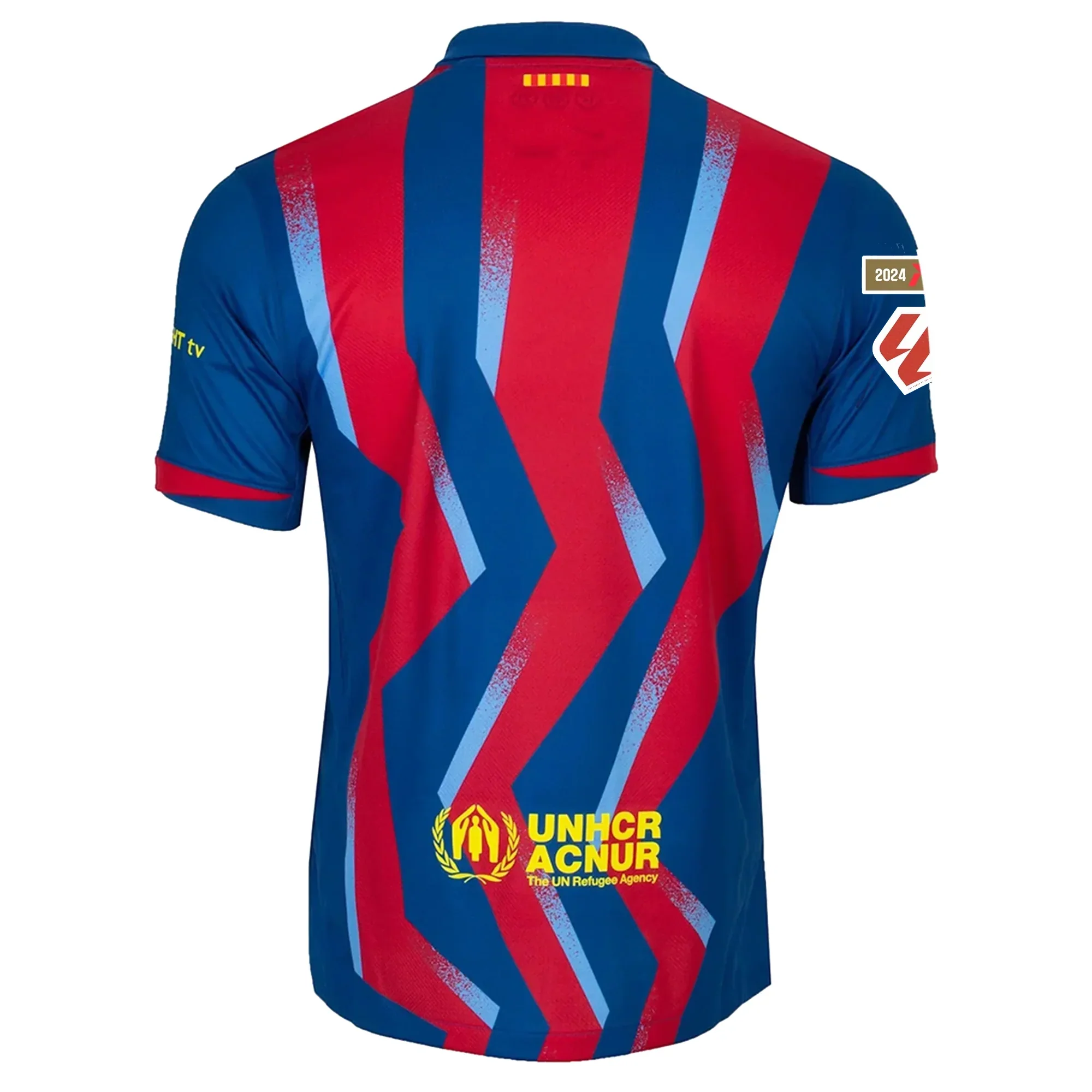 Men's FC Barcelona 4th Jersey 25/26 w/ La Liga Patches (Blue/Red/Yellow)