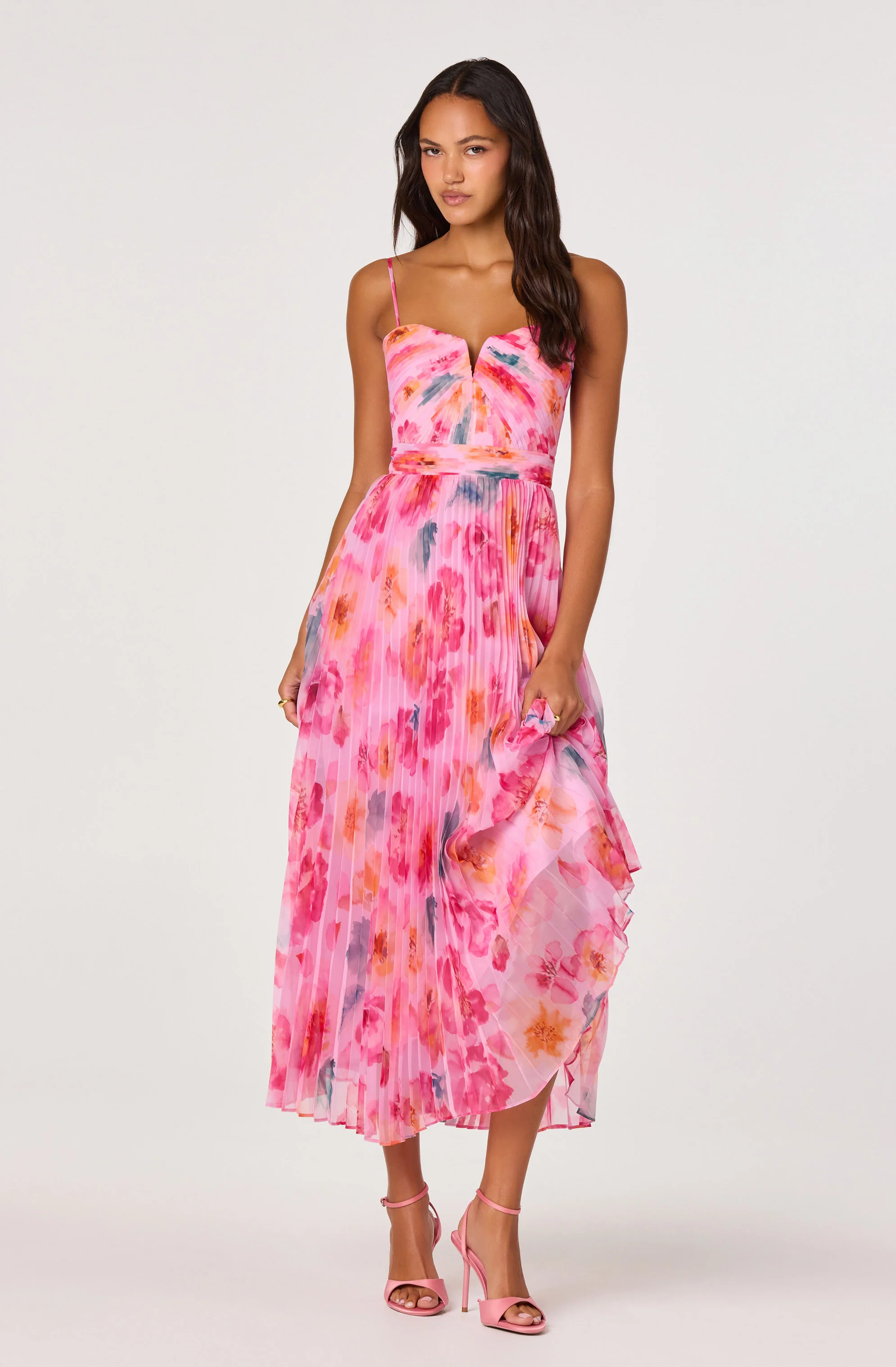 Bayley Floral Pleated Maxi Dress