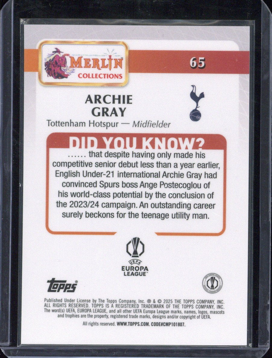2025 Topps Merlin Archie Gray #65 /50