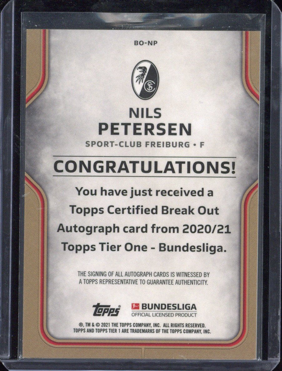 2021 Topps Bundesliga Nils Petersen Tier One Autograph /125 #BO-NP