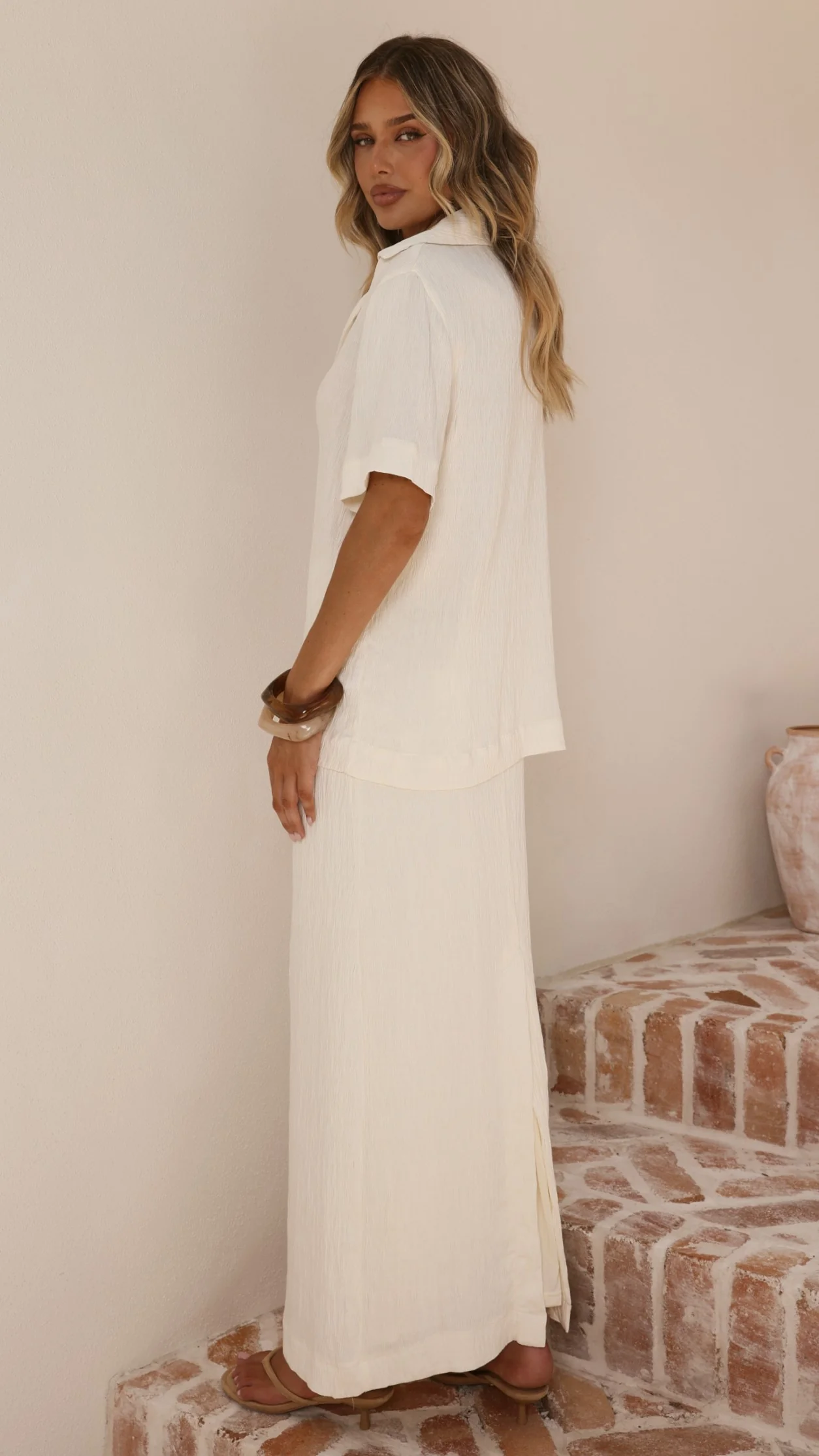 Razi Maxi Skirt - Ivory