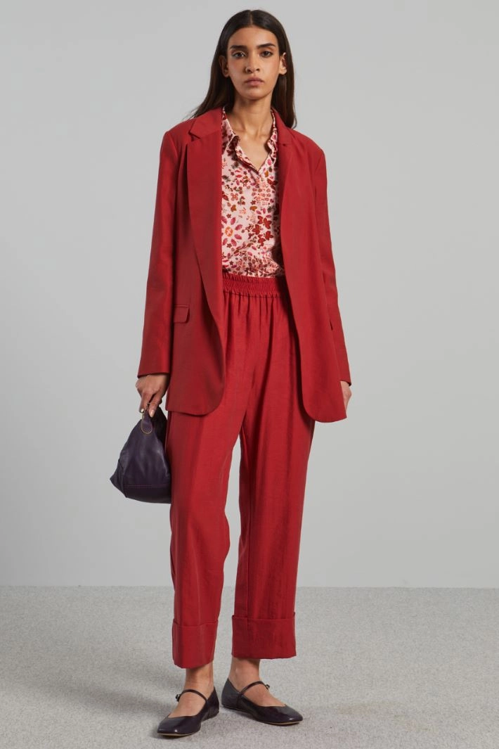 Relaxed-fit blazer - RED