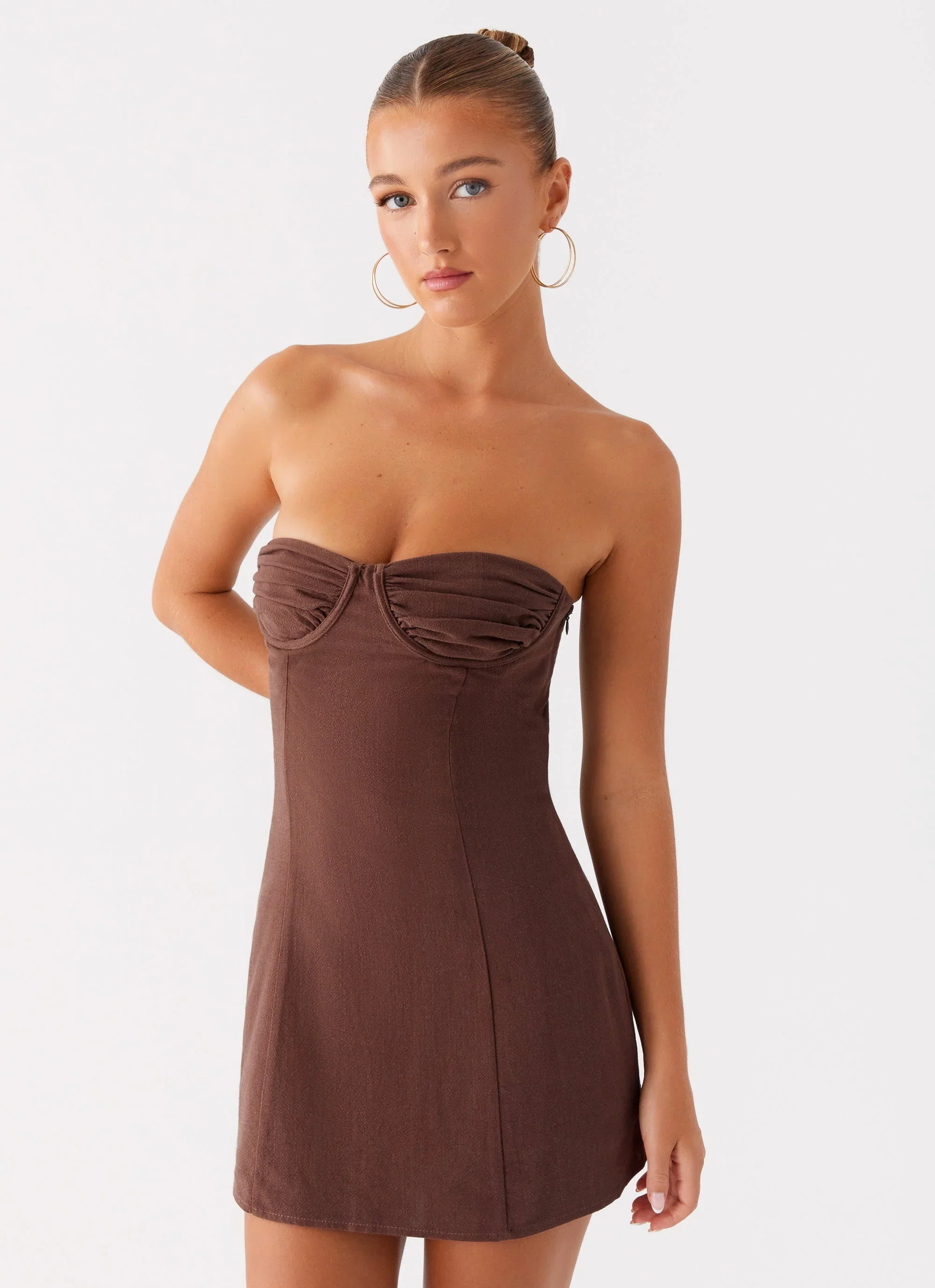 Ludo Mini Dress - Chocolate