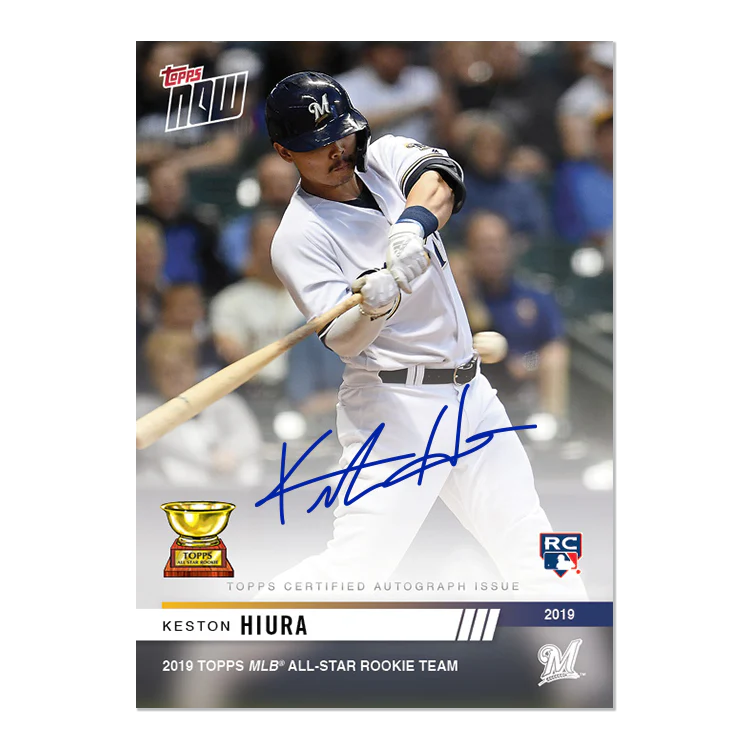 On-Card Auto # to 99 - Keston Hiura - MLB TOPPS NOW® Card RC003A