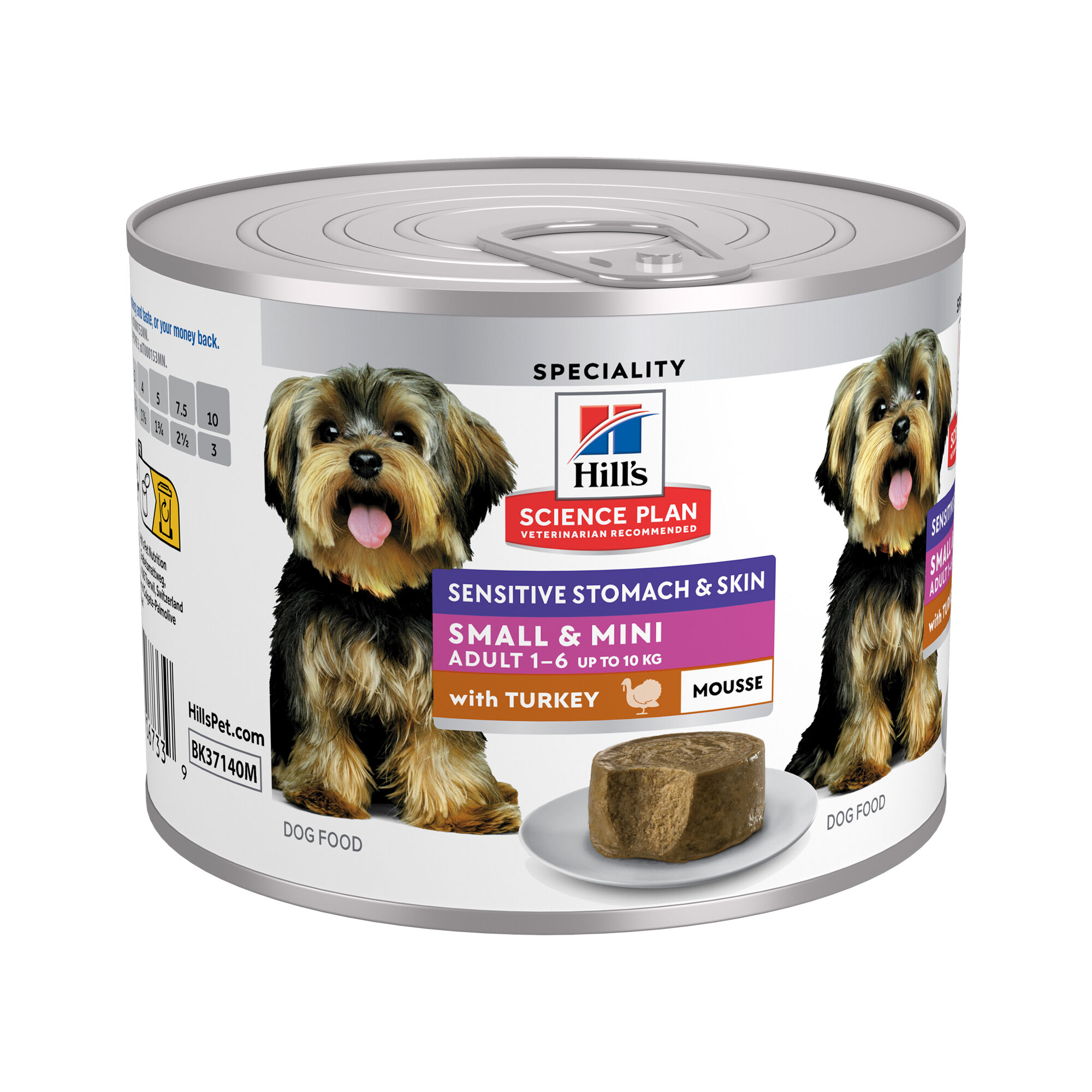 Hill's Science Plan Adult Sensitive Stomach & Skin Small & Mini - Turkey - 12 x 200g