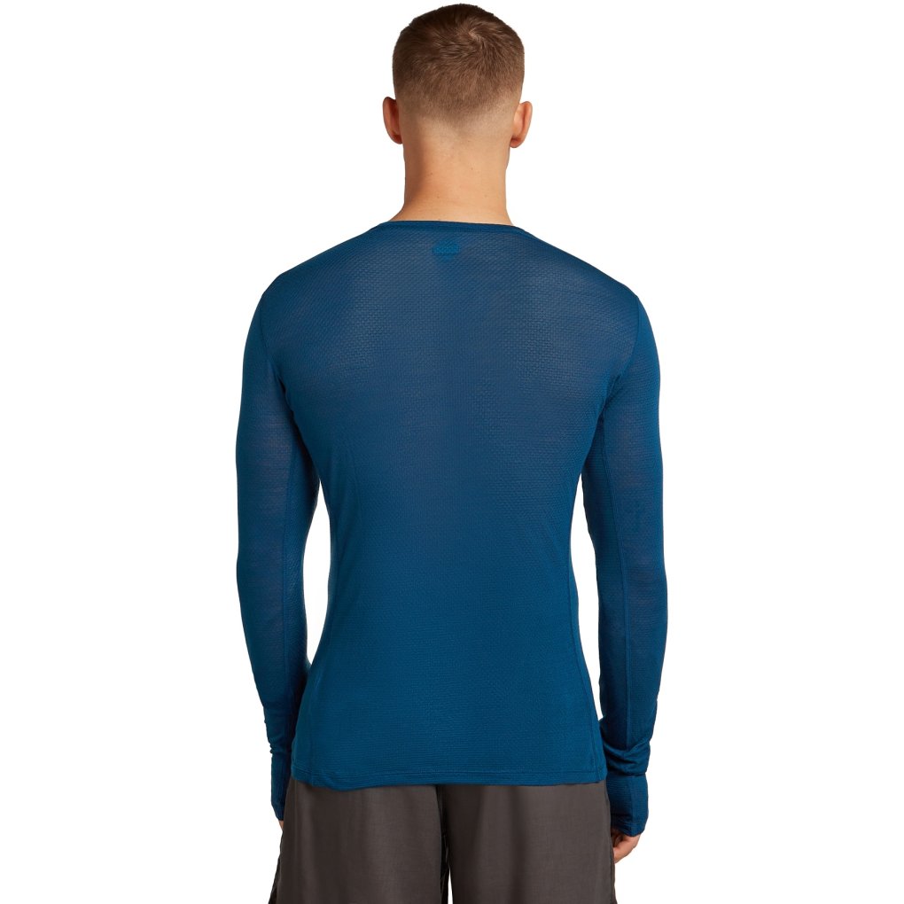 Icebreaker Merino 75 Cool-Lite™ Featherlight™ Long Sleeve Crewe Shirt Men - Atlantis