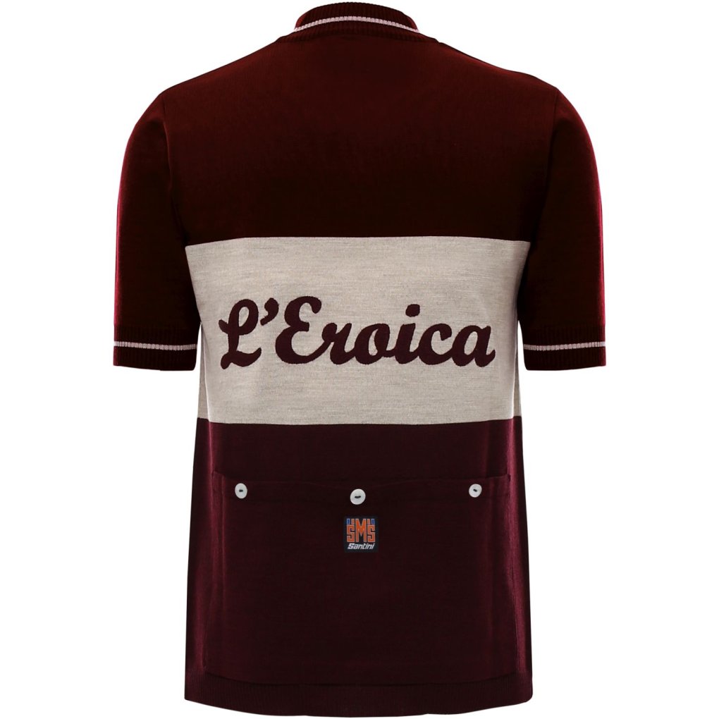 Santini Eroica Vino Wool Jersey Men ER1114VINO - bordeaux BR