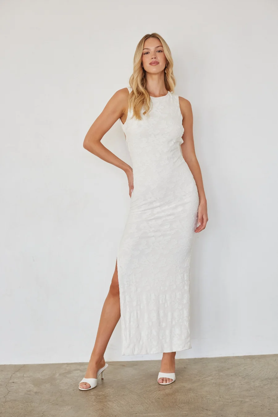 Liana Textured Bodycon Maxi Dress
