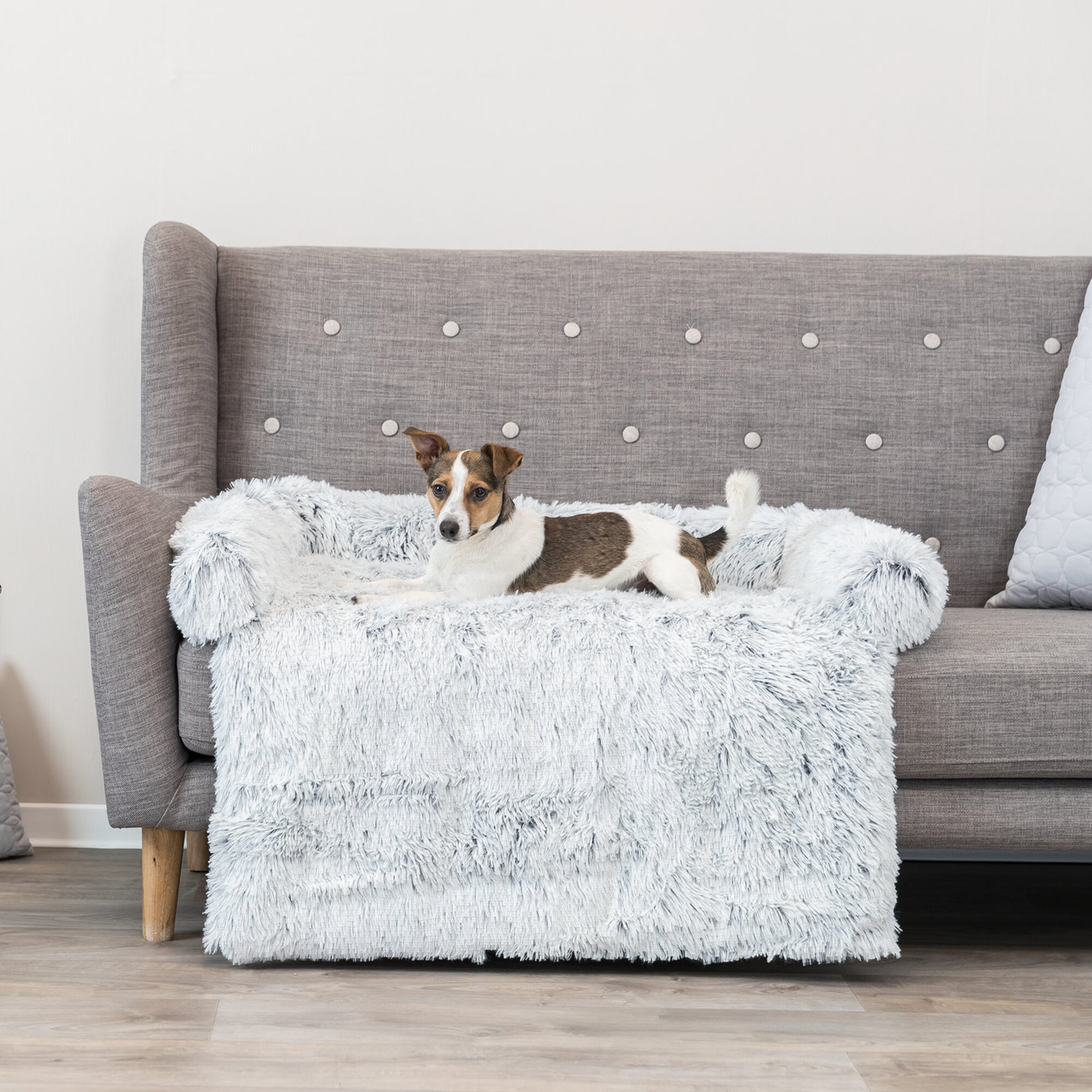 Trixie Furniture Protector Dog Bed Harvey - Grey/White - 70 x 90 cm