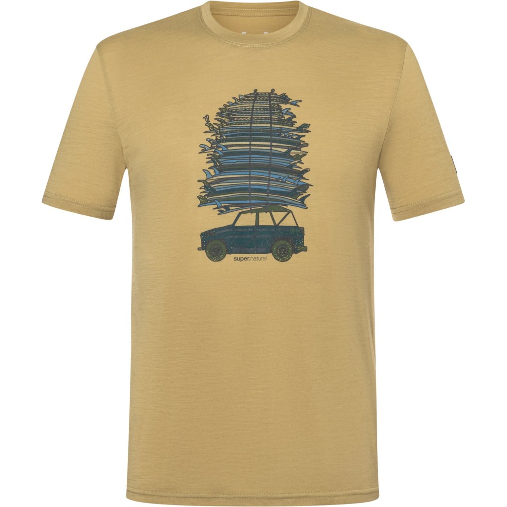 SUPER.NATURAL Surf Trip Tee Men - Sahara/Various
