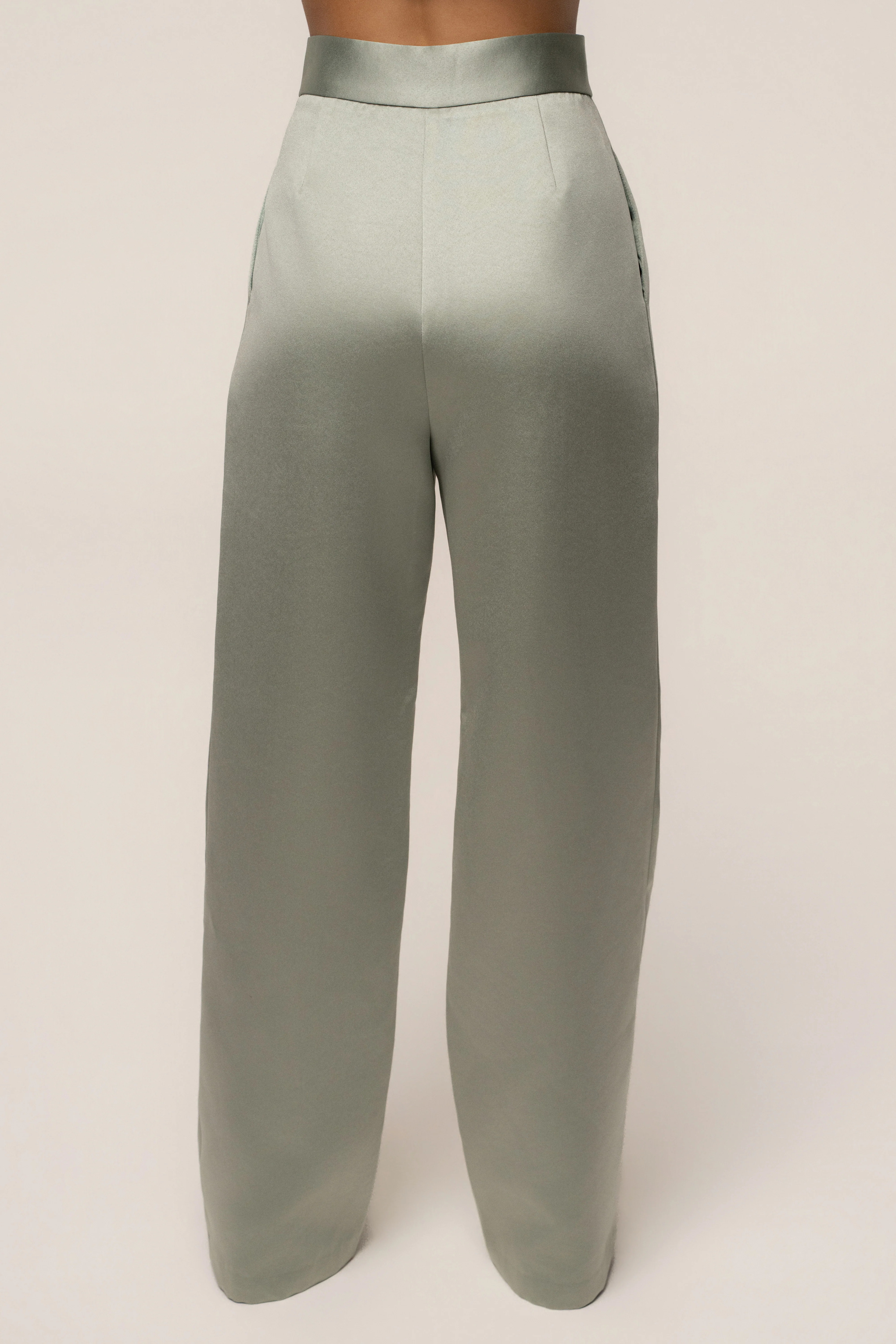 Sage City Nights Satin Trouser