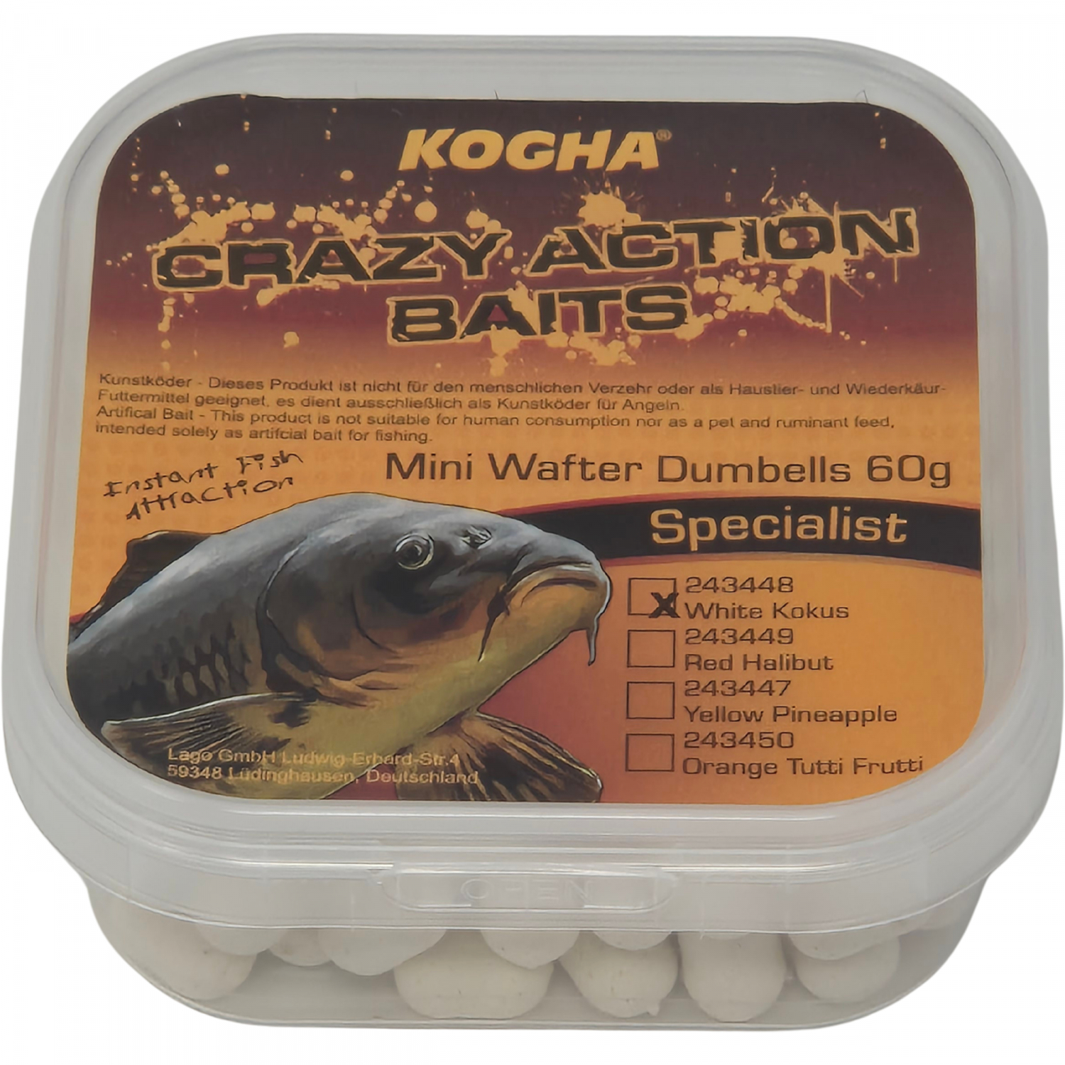 Kogha Crazy Action Baits Mini Wafter Dumbells (Coconut)