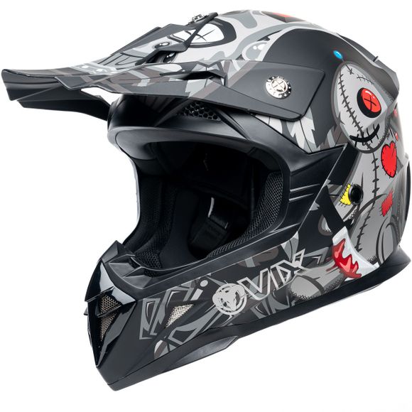 Ovix Dirty Voodoo 2025 cross helmet - Black / GrayRef: OVI0037