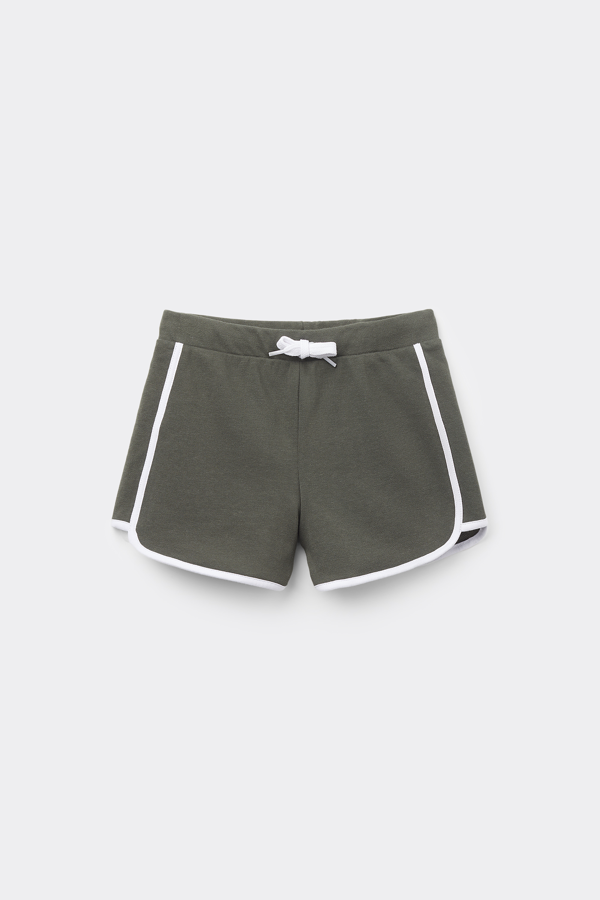 Girls' Cotton Fleece Shorts with Piping