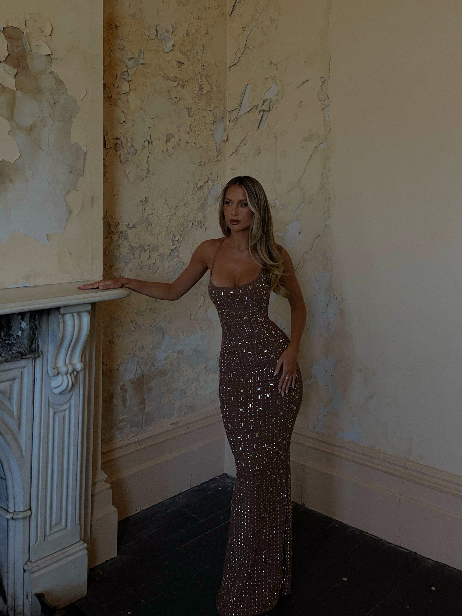 Ciaran Maxi Dress Tan